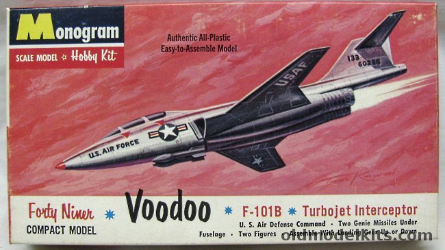 Monogram 1/109 F-101B Voodoo Forty Niner, P401-49 plastic model kit